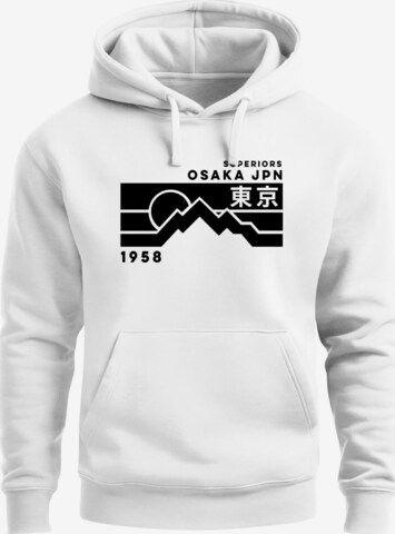 Neverless Sweatshirt 'Osaka Retro' in Weiß: Vorderseite