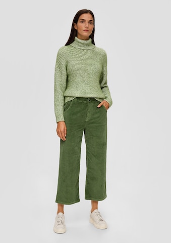 s.Oliver Wide leg Broek in Groen: voorkant