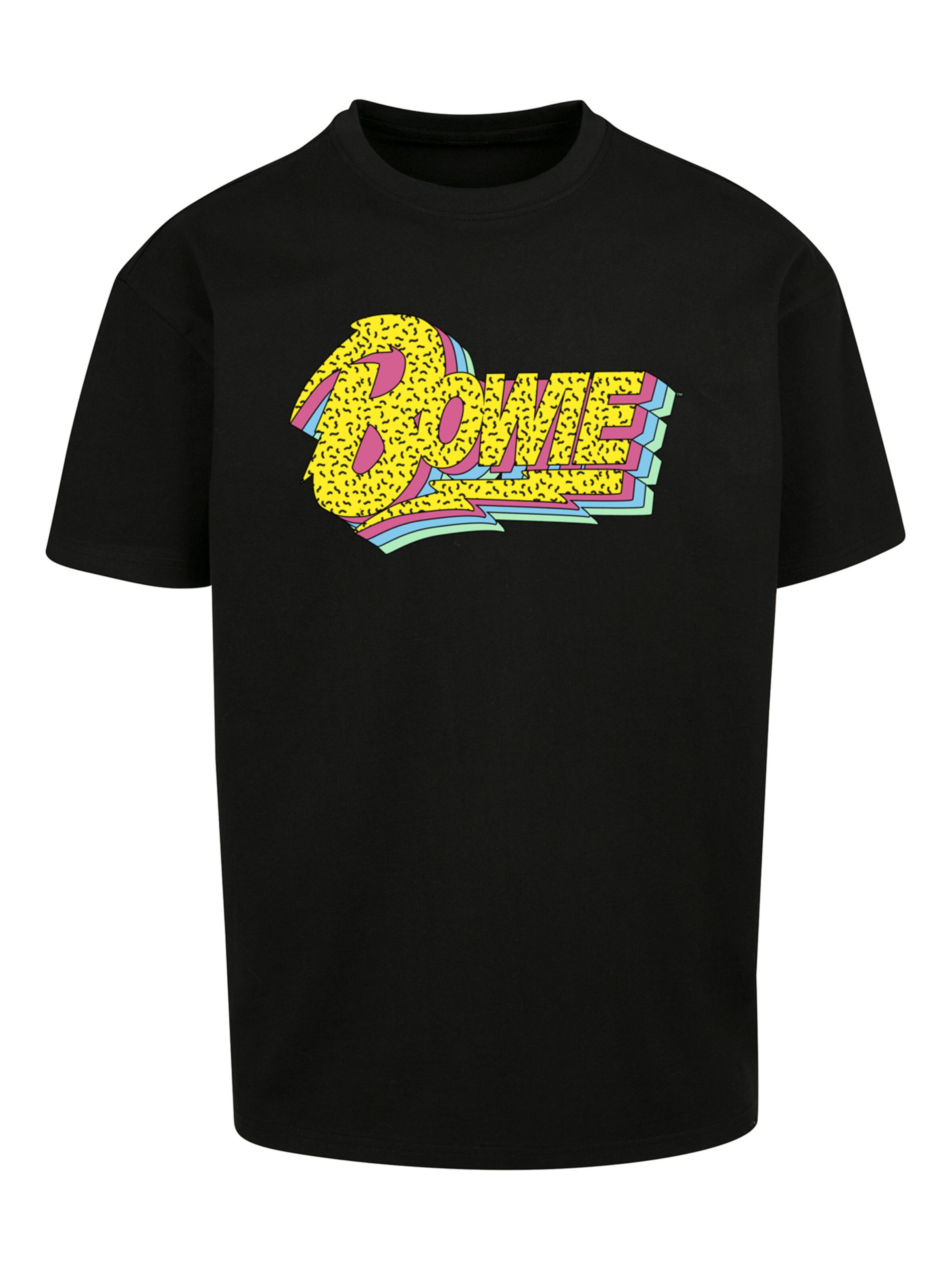 F4NT4STIC T-Shirt 'David Bowie' in Schwarz: Vorderseite