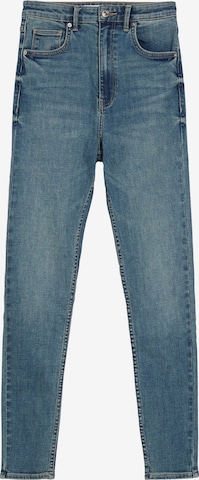 Skinny Jean Bershka en bleu : devant