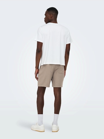 Only & Sons Regular Pants 'ONSTel' in Beige