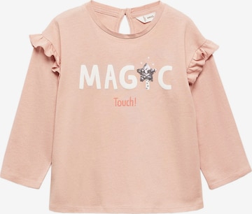 MANGO KIDS T-shirt 'HOLIDAY' i rosa: framsida