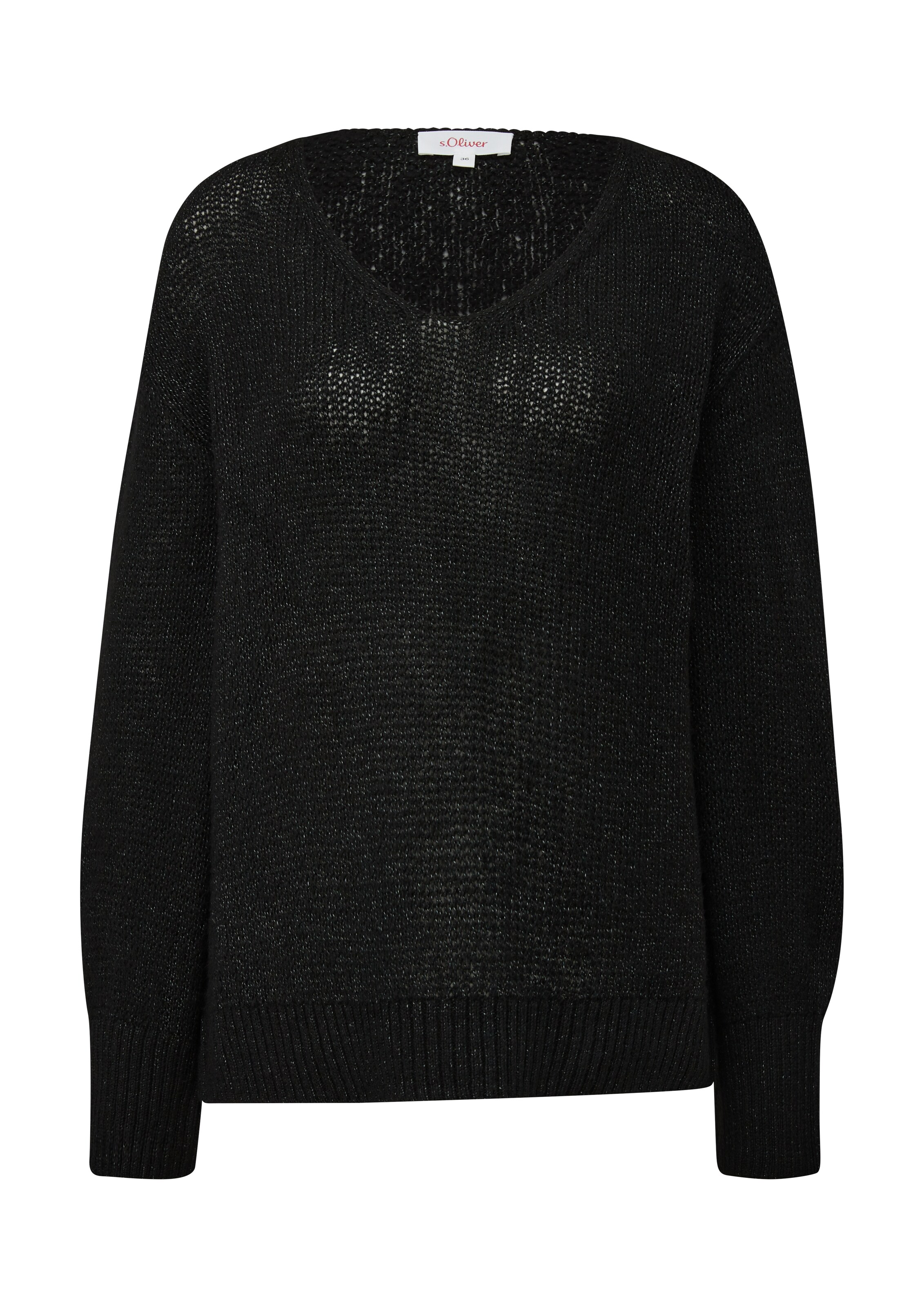 s.Oliver Sweter w kolorze czarny: przód