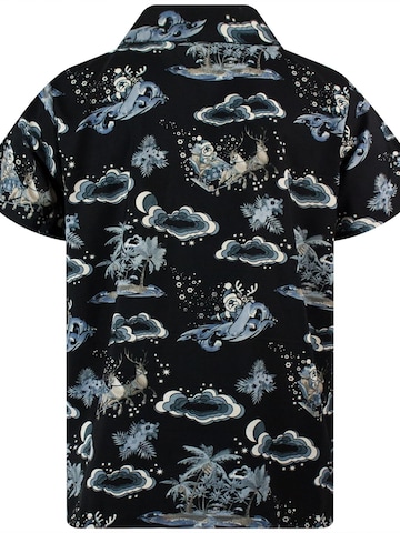King Kameha Regular Fit Hemd 'Christmas Island'‌‌‌‌‌‌‌‌ in Grau