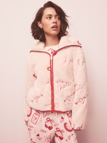 Veste en polaire Next en blanc : devant