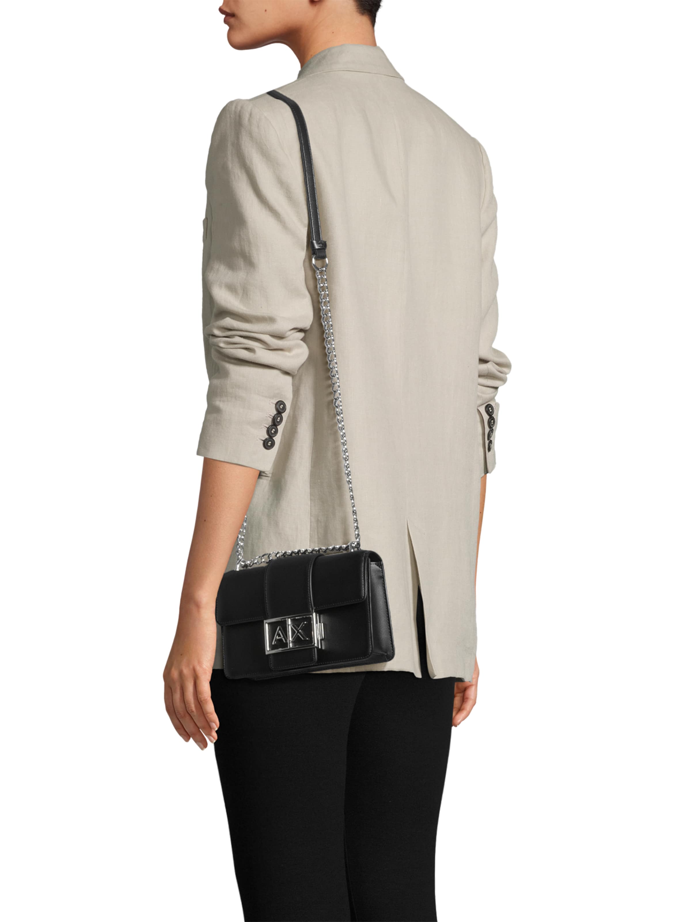 Geantă de umăr 'Jodie' de la ARMANI EXCHANGE pe negru: față