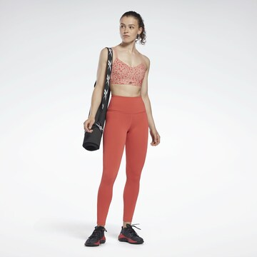 Reebok Skinny Workout Pants 'Beyond' in Red