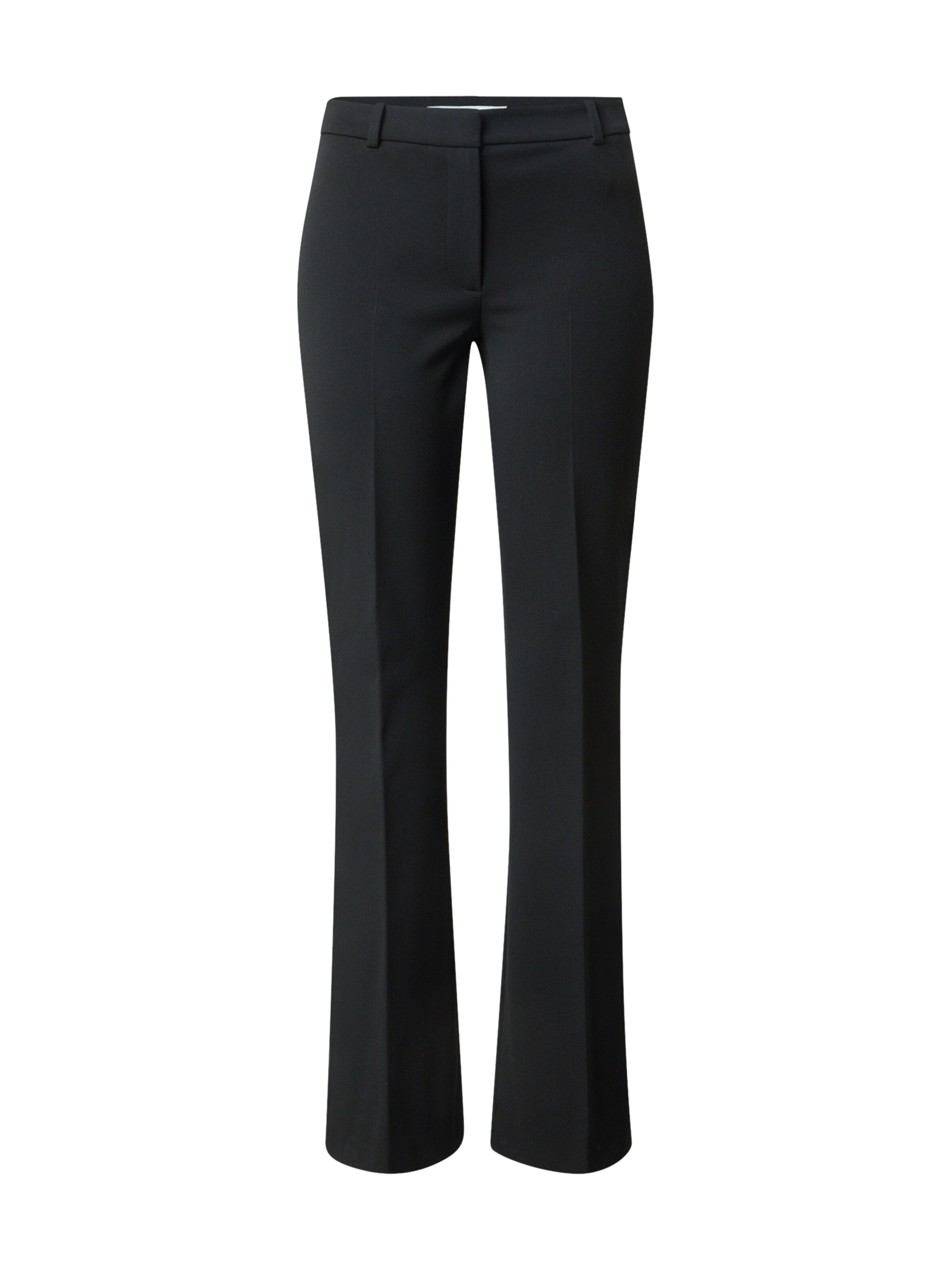 Flared Pantaloni con piega frontale di Abercrombie & Fitch in nero: frontale