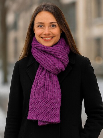 COLLEZIONE ALESSANDRO Scarf 'Warm' in Pink: front