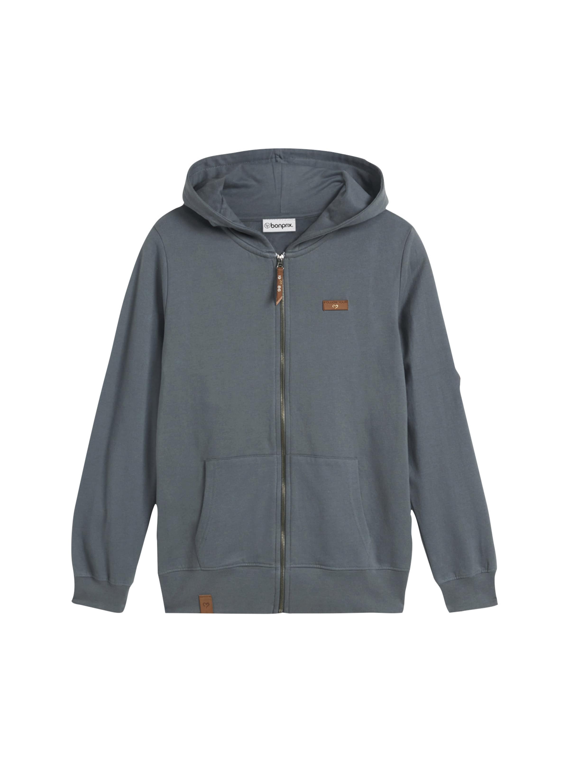 Giacca di felpa di bonprix in grigio: frontale