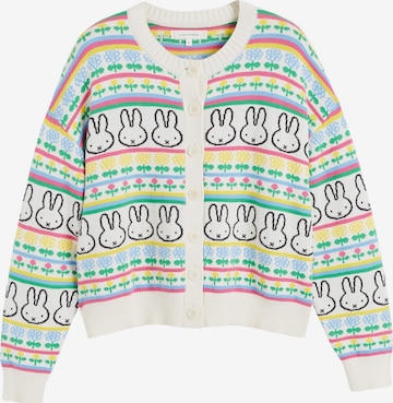 Chinti & Parker Neuletakki 'Miffy Fairisle' värissä valkoinen: etupuoli