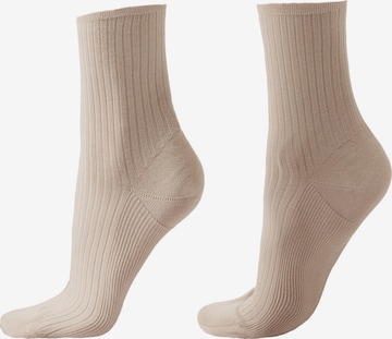 CALZEDONIA RIBBED in Beige: Vorderseite