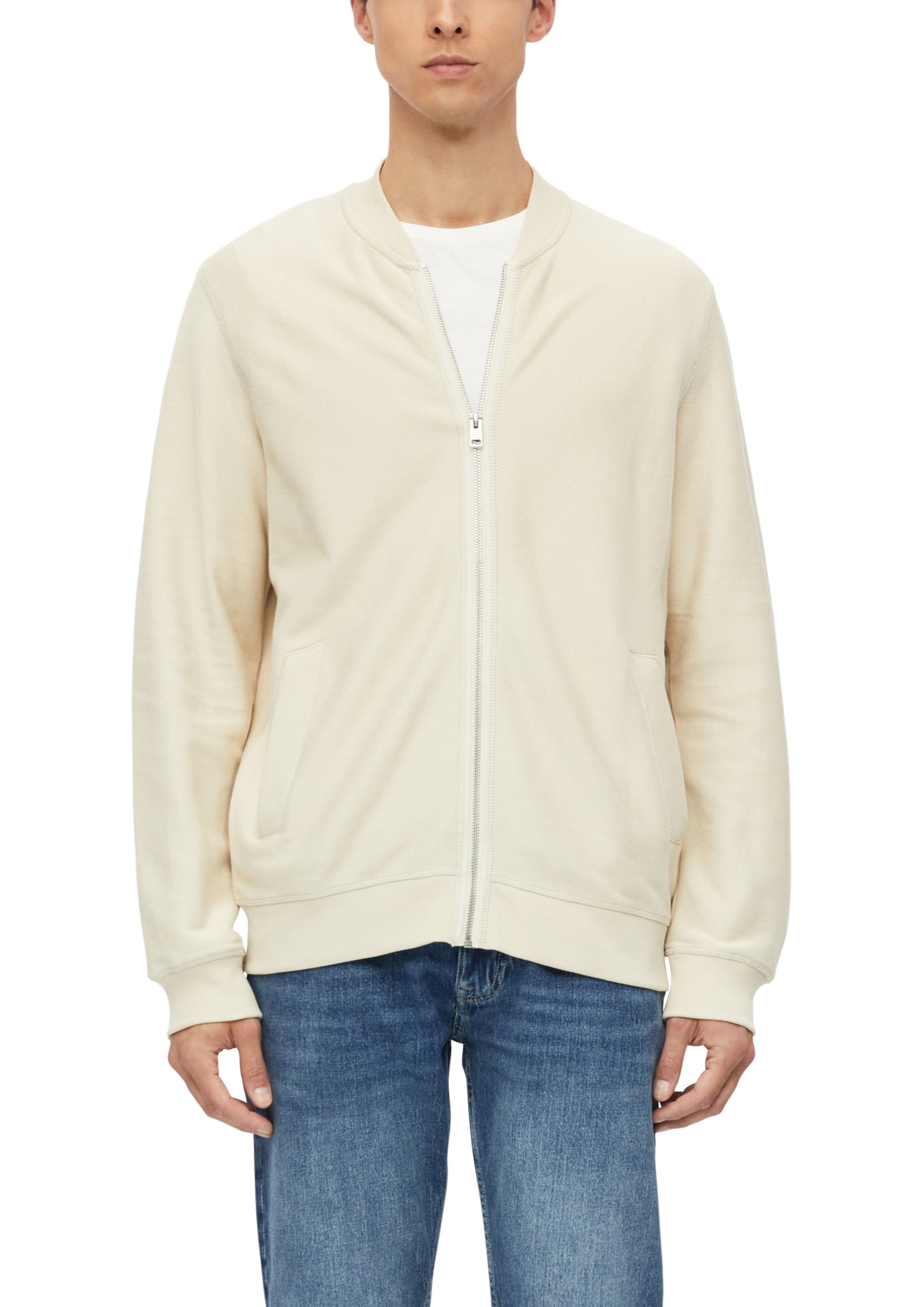 s.Oliver - Sudadera con cremallera en beige