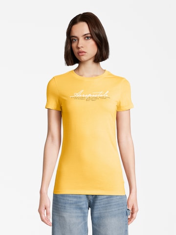 geltona AÉROPOSTALE Marškinėliai 'JULY': priekis