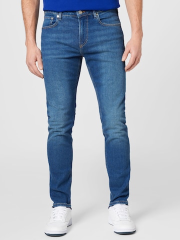 Slimfit Jeans 'Essentials Skim in organic cotton' de la SCOTCH & SODA pe albastru: față