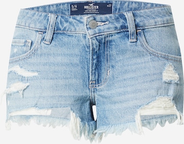 Regular Jeans de la HOLLISTER pe albastru: față