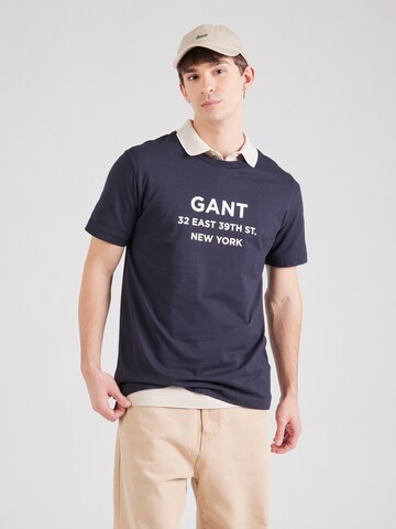 GANT Μπλουζάκι σε μπλε: μπροστά