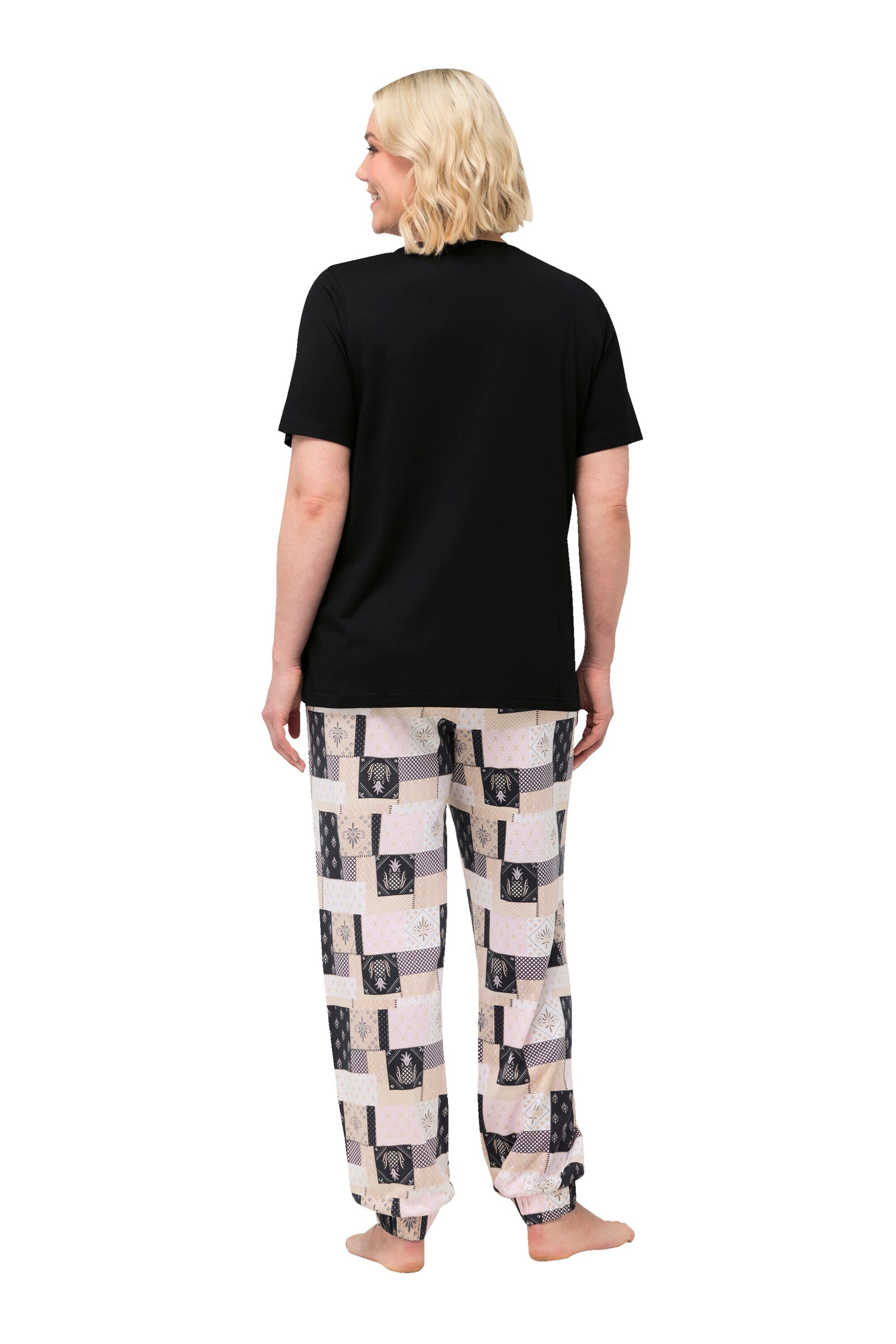 Ulla Popken Pyjama in Schwarz