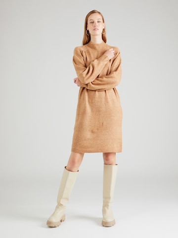 ONLY Knitted dress 'EMILIA' in Brown: front