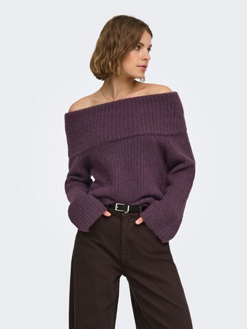 ONLY Sweater 'MAGGIE' in Purple: front