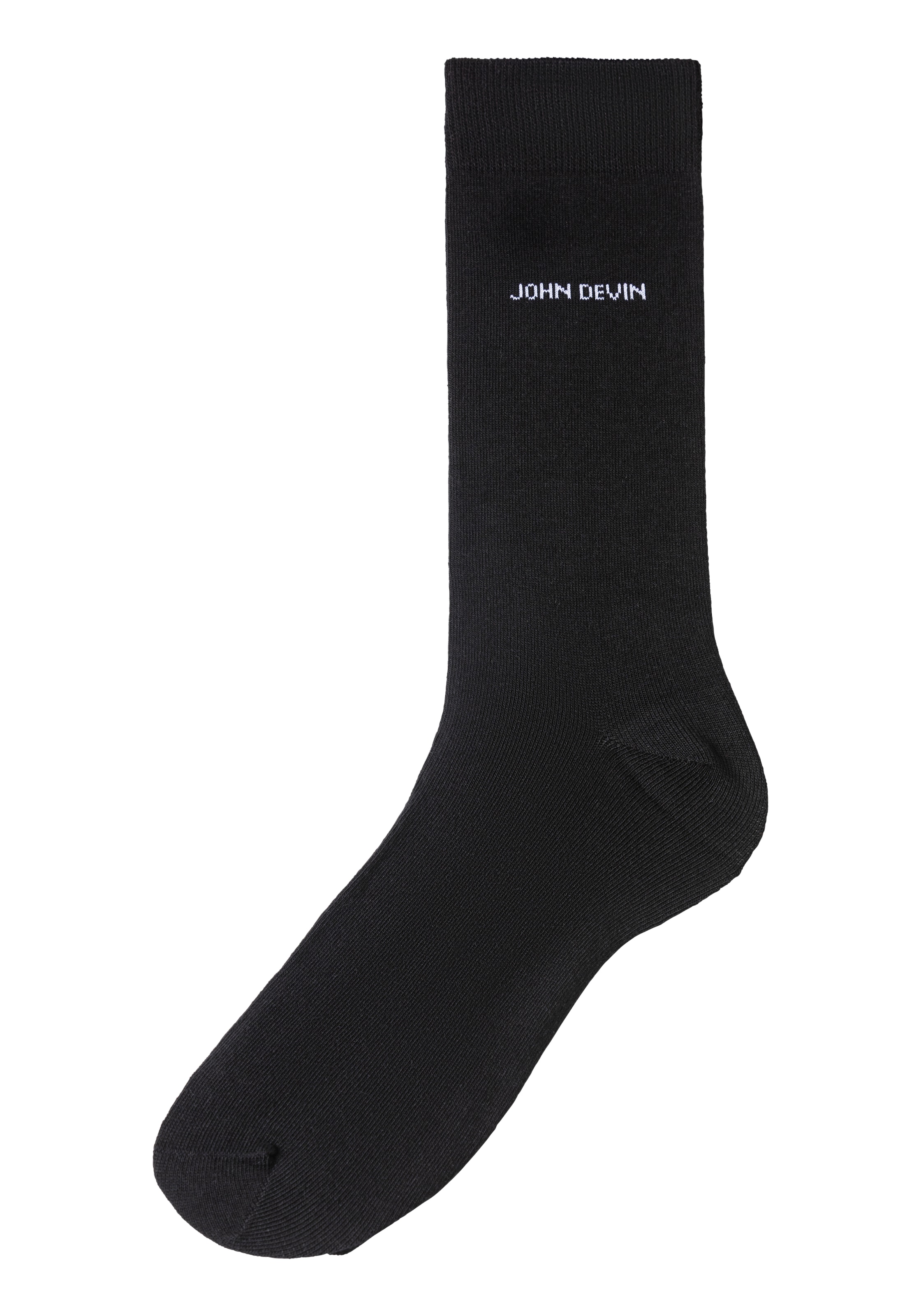 JOHN DEVIN Socken in Schwarz: Vorderseite