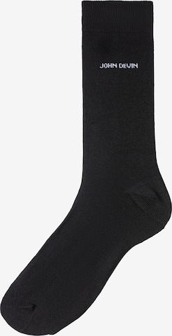 JOHN DEVIN Socken in Schwarz: Vorderseite