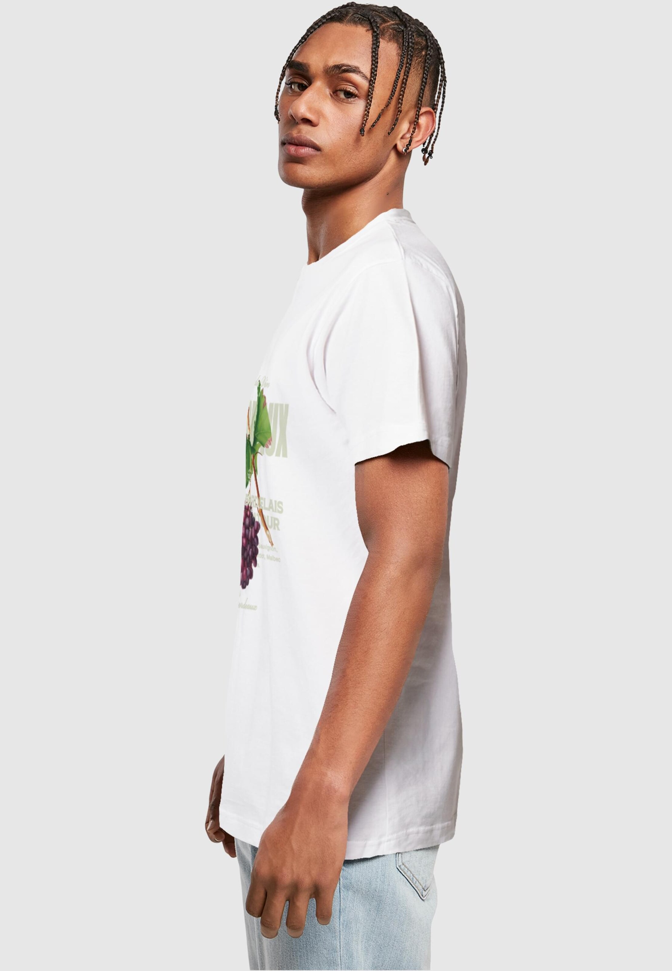 MT Men T-Shirt 'Bordeaux' in Weiß