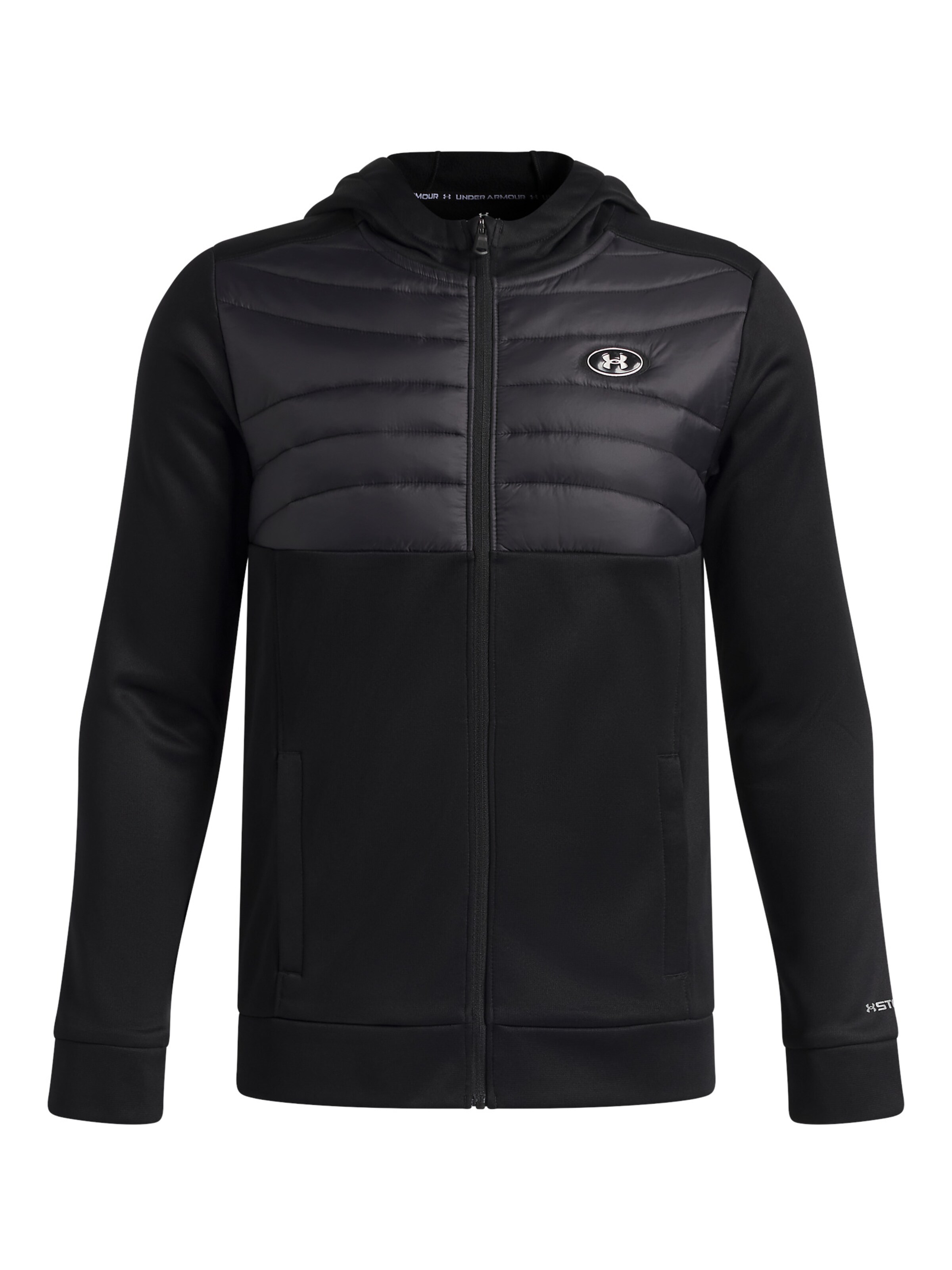 UNDER ARMOUR Functionele fleece jas in Zwart: voorkant