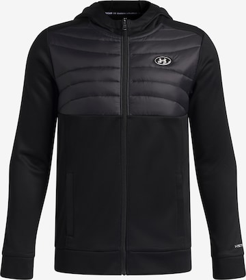 UNDER ARMOUR Athletic fleece jacket in Black: front
