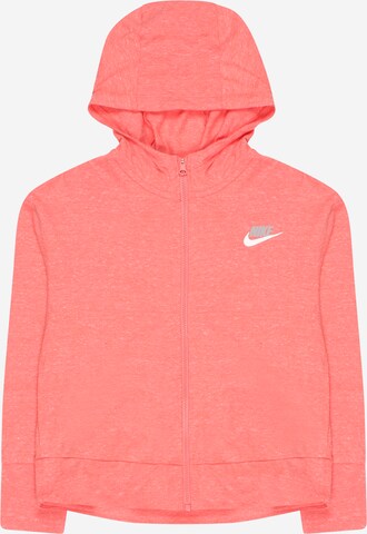 Nike Sportswear Tepláková bunda - ružová: predná strana