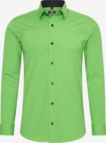 Rusty Neal Button Up Shirt in Green: front