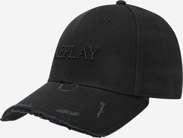 REPLAY Cap in Black: front