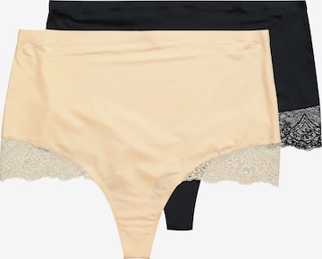 Ulla Popken String in Beige: voorkant