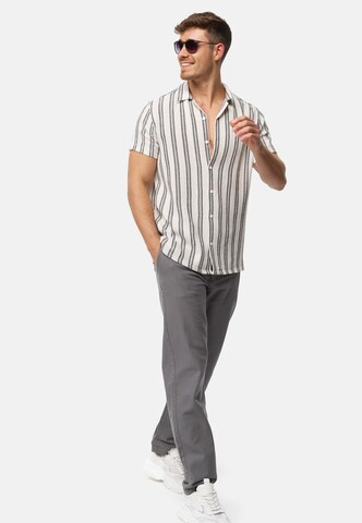 INDICODE JEANS Regular fit Button Up Shirt 'Cosby' in Grey