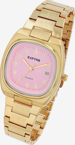 Raptor Analog Watch 'Datumsanzeige' in Gold: front