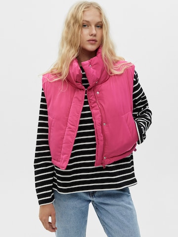 Pull&Bear Vest in Pink: front