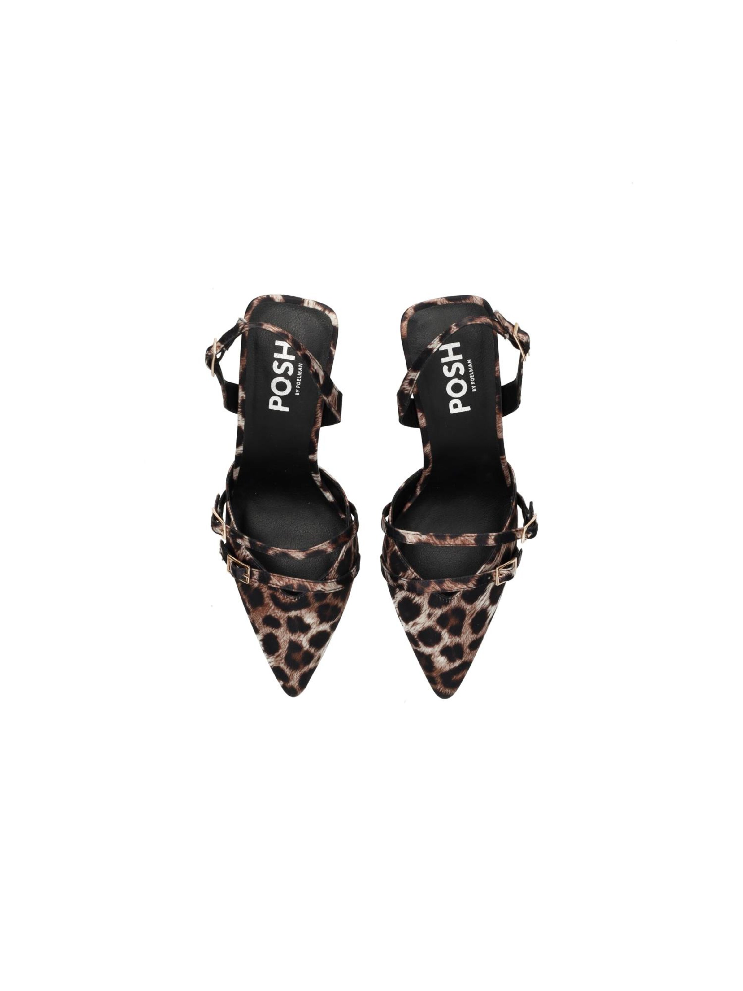 Escarpins à bride arrière 'Pam' POSH by Poelman en marron