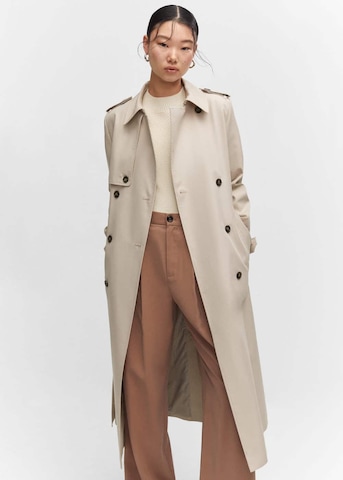 MANGO Between-Seasons Coat 'Chicago' in Beige: front