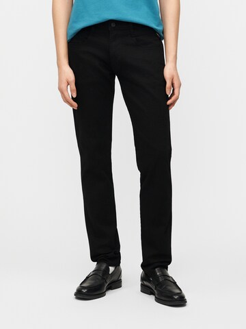 Slimfit Jeans 'ANBASS' di REPLAY in nero: frontale