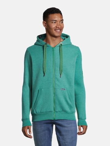 Veste de survêtement 'Makker' salzhaut en vert : devant