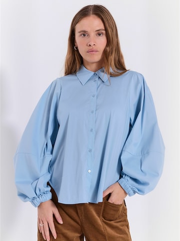 NORR Shirt ' Otilia ' in Blauw: voorkant