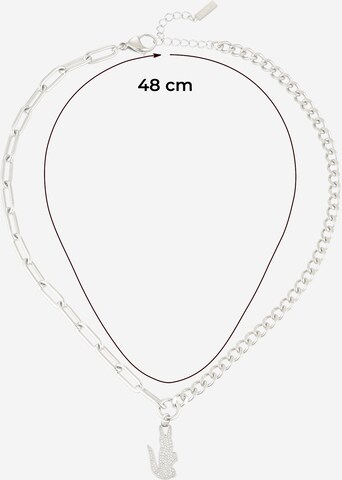 LACOSTE Necklace 'CROCODILE' in Silver