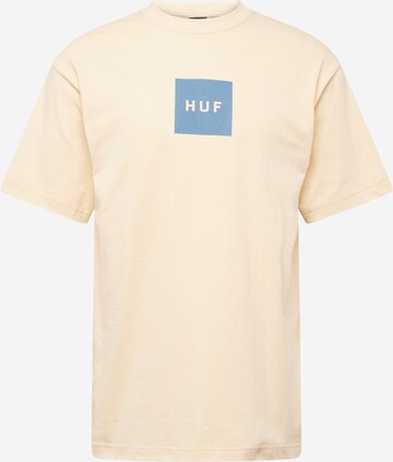 T-Shirt HUF en beige : devant