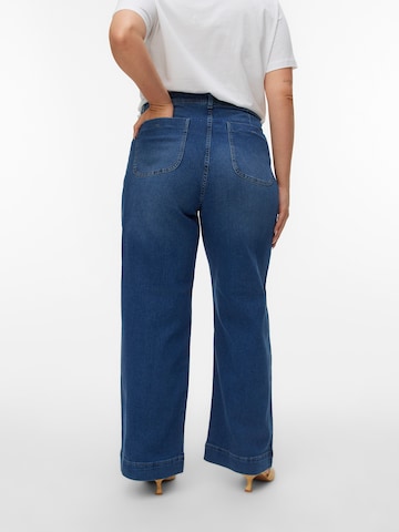 Wide leg Jeans de la Vero Moda Curve pe albastru