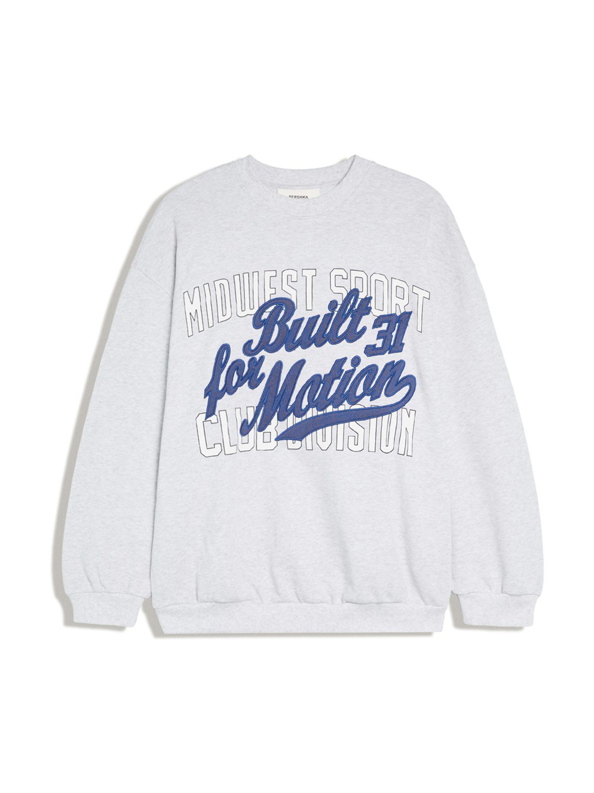 Bershka Sweatshirt in Grey: front