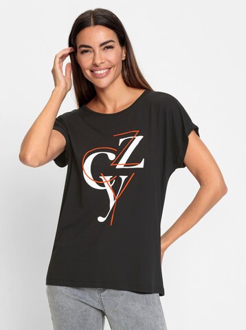 heine T-shirt i svart: framsida