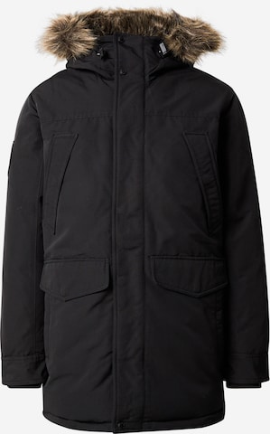 Superdry Talviparka 'Everest' värissä musta: etupuoli