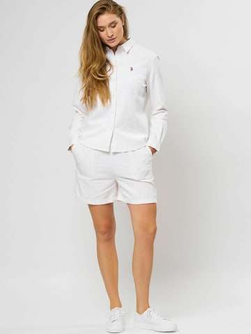 U.S. POLO ASSN. Bluse 'Isa' i hvid