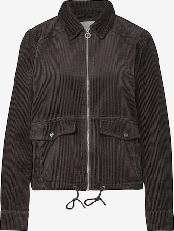 STREET ONE Cordjacke mit Hemdkragen und Zipper in Braun: Vorderseite