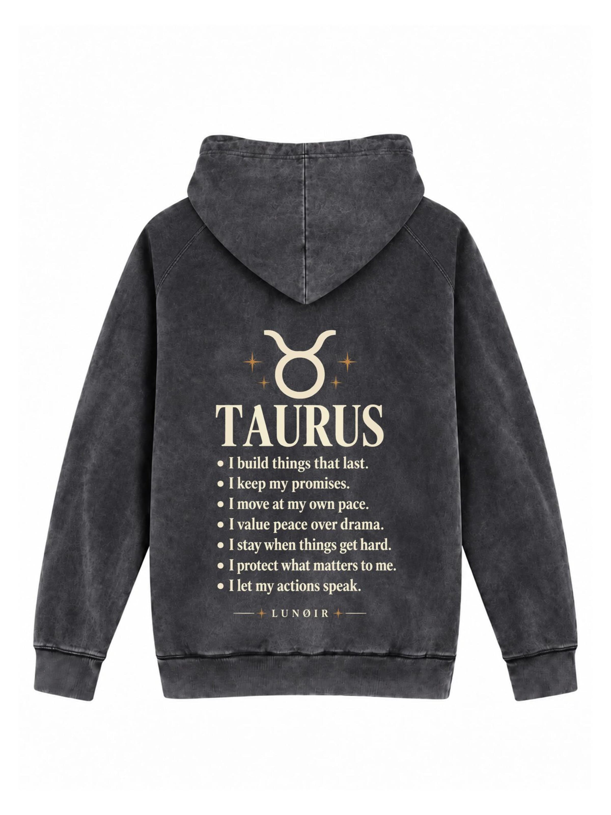Sweat-shirt 'Zodiac - Taurus' LUNØIR Studio en gris : devant